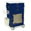 Harloff 2 Drawer Malignant Cart w/ 1.0 Cubic Feet Medical Refrigerator MH5216B